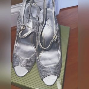 High heels platform sandals Gloria Silver 7.5